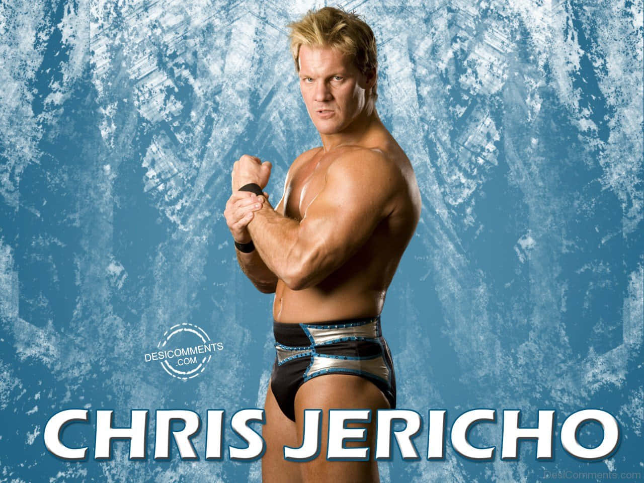 Chris Jericho With Intercontinental Belt Background