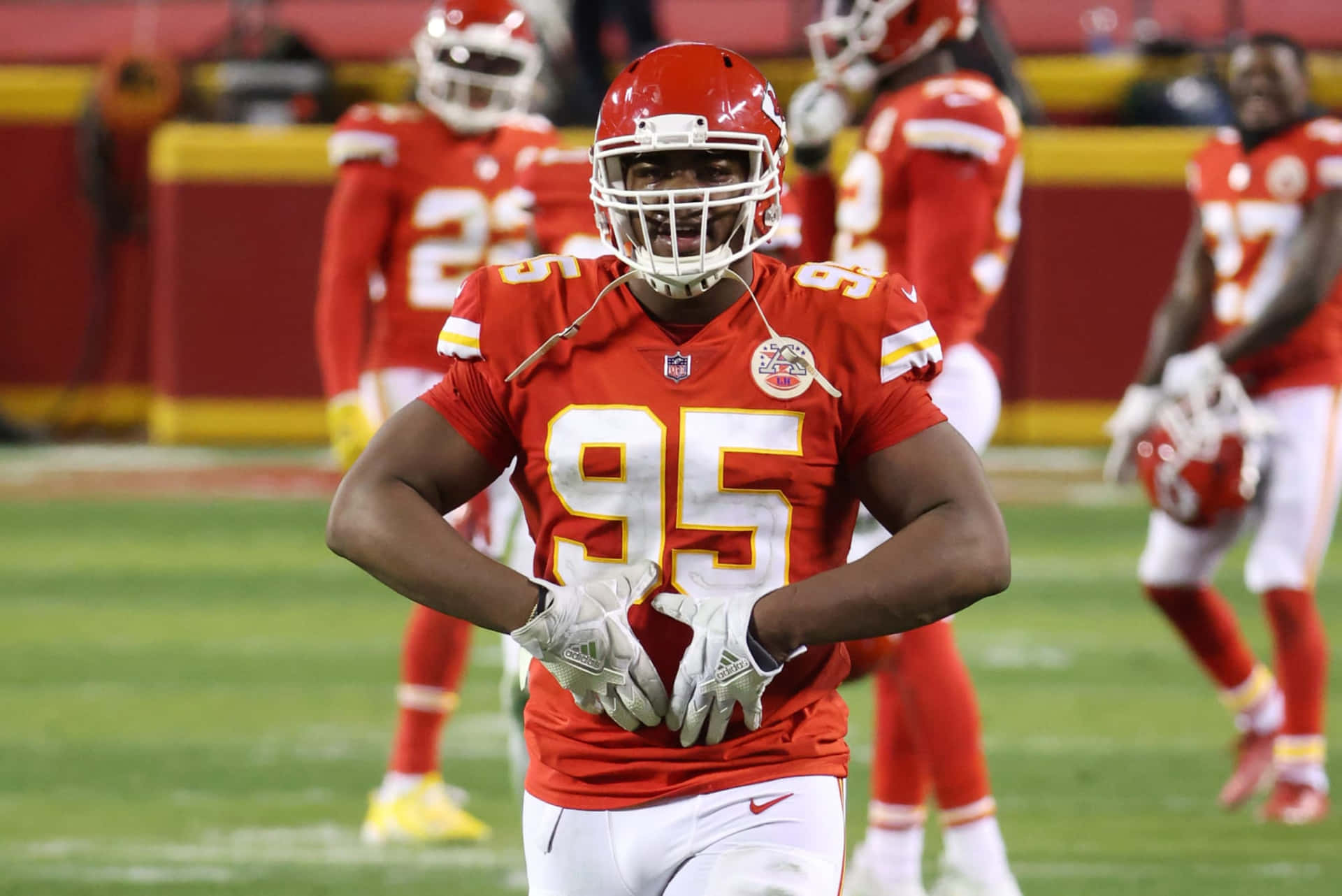 Chris Jones Football Red Player Background