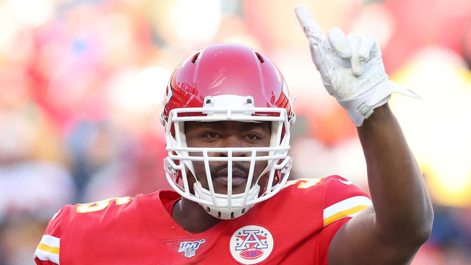 Chris Jones Kansas City Chiefs Portrait Background