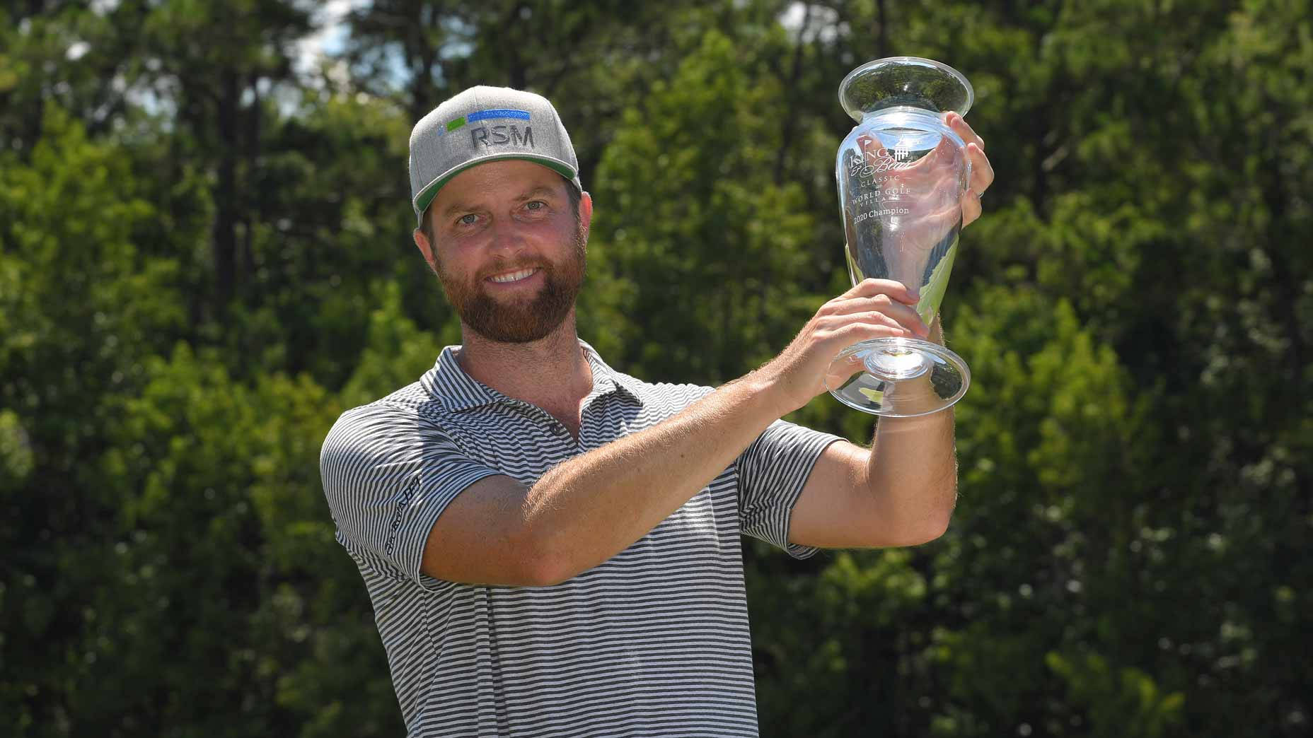 Chris Kirk Posing With Trophy