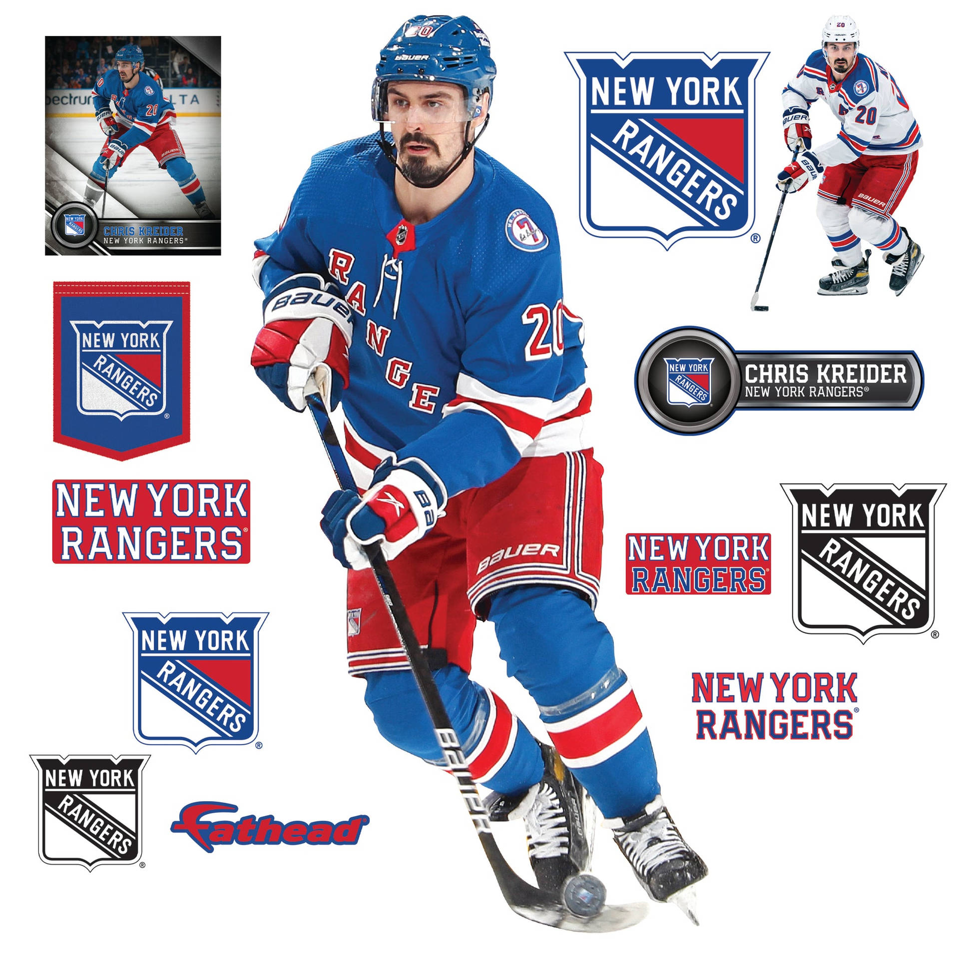 Chris Kreider New York Rangers Badge Background