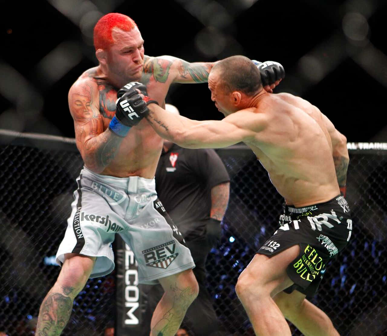 Chris Leben Punching Wanderlei Silva Background