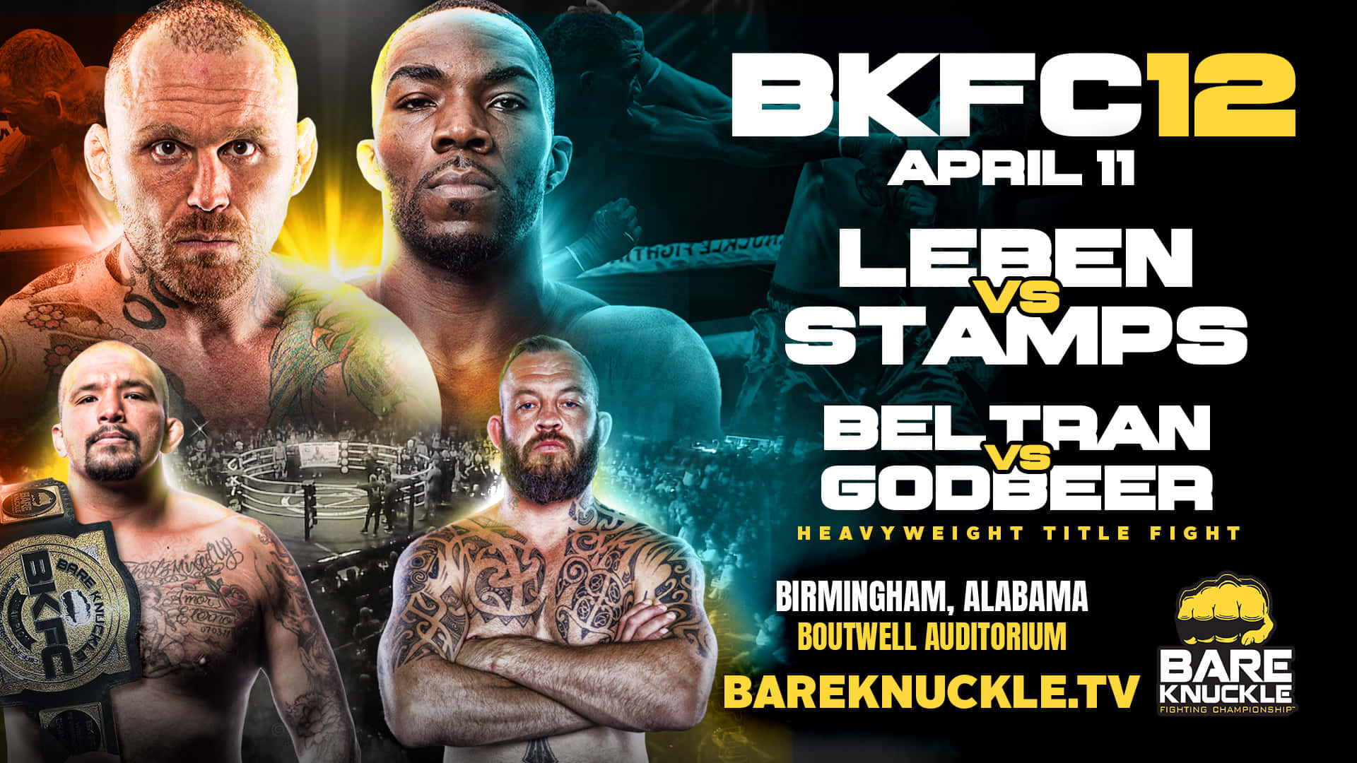 Chris Leben Versus Marcel Stamps Poster Background