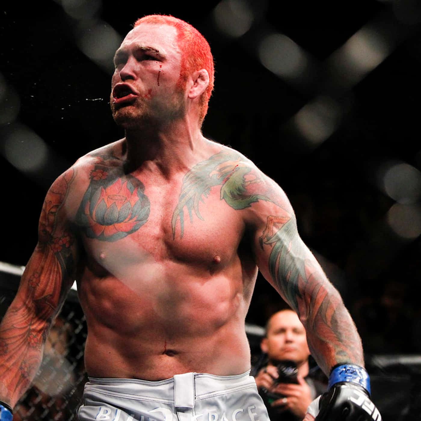 Chris Leben With A Busted Eyebrow Background