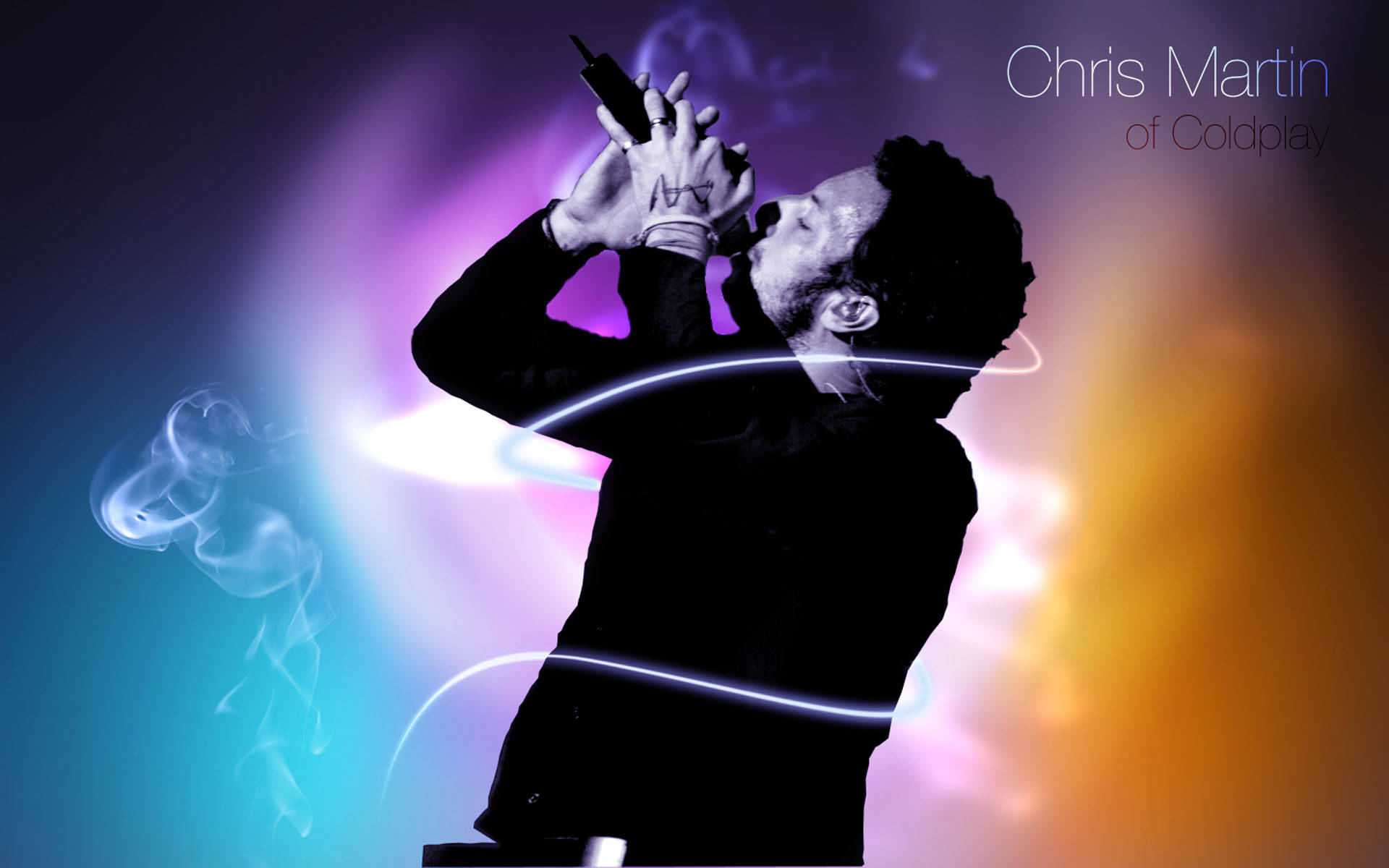 Chris Martin Purple Gradient Background