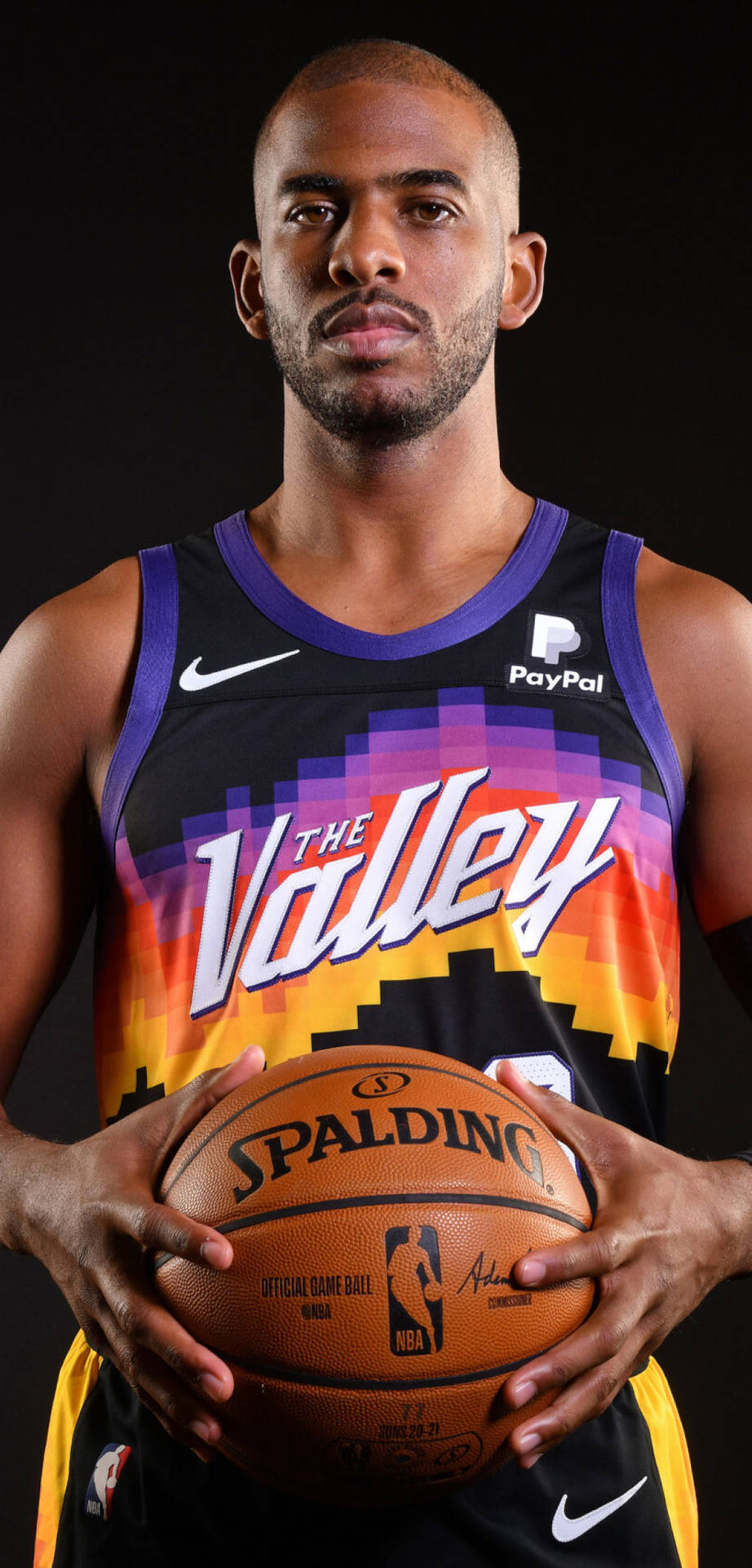 Chris Paul Black And Purple Valley Background