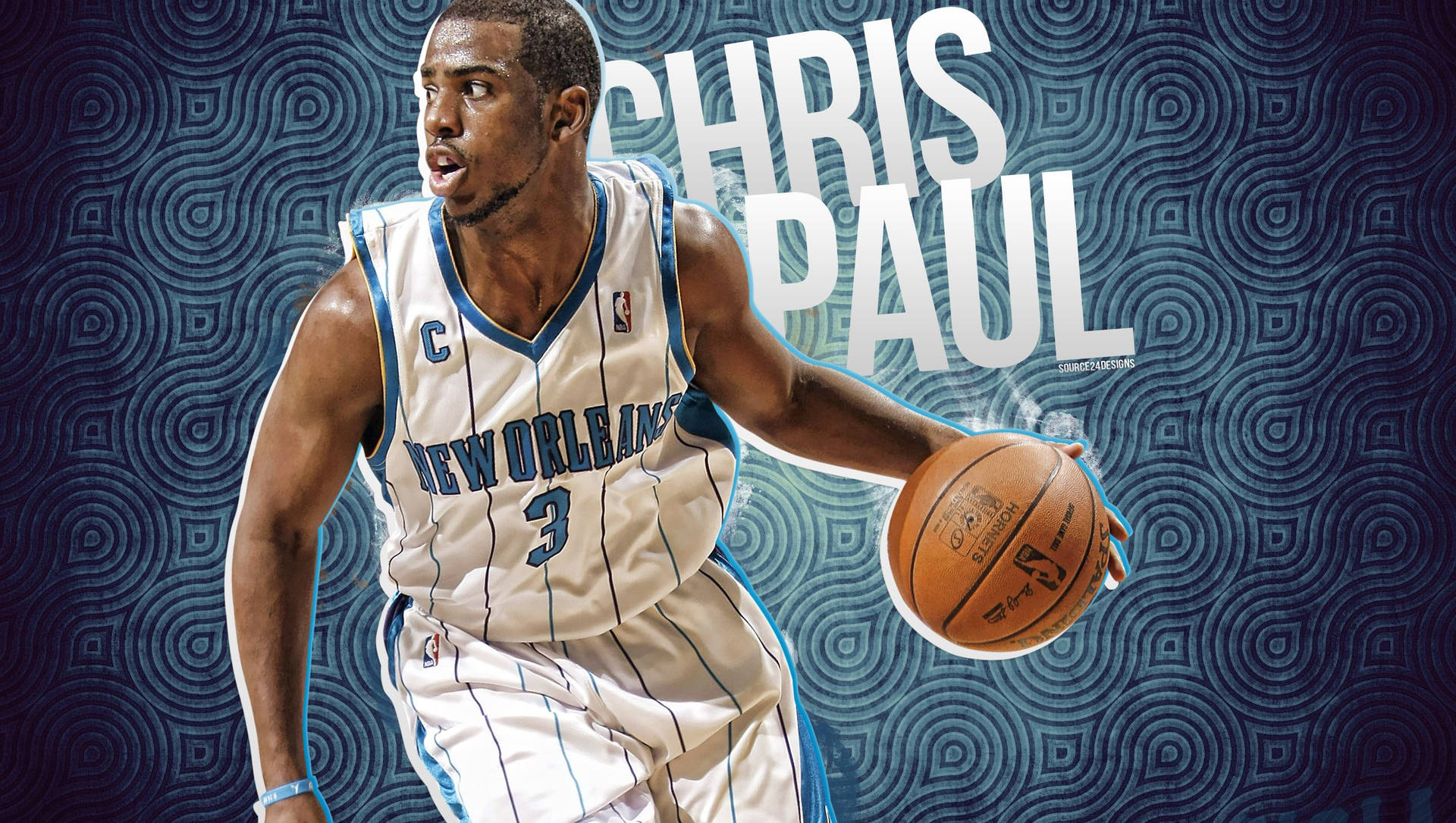 Chris Paul New Orleans Jersey Background