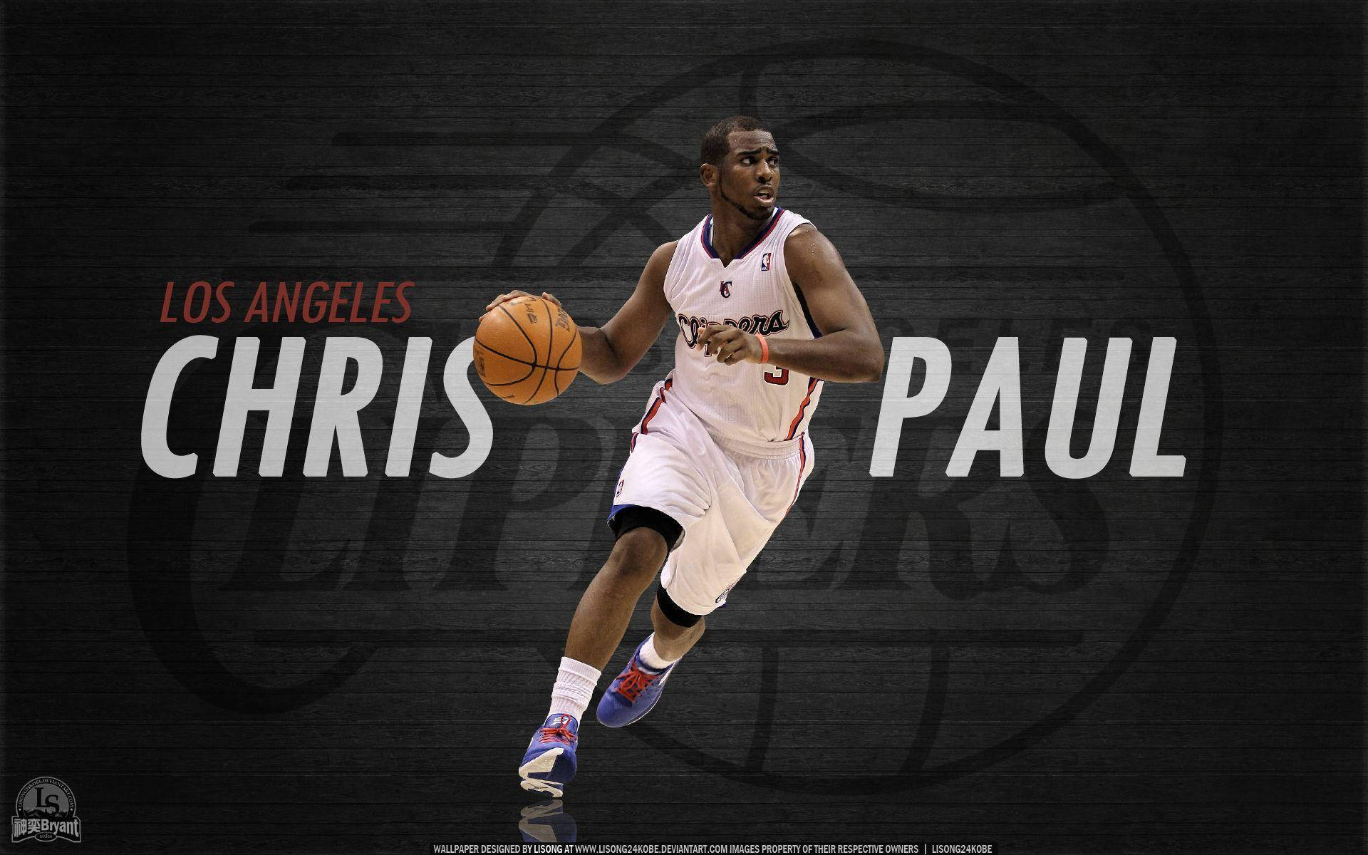 Chris Paul On The Court Demonstrating His Basketball Skills Background