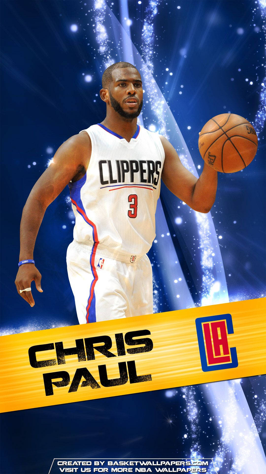 Chris Paul Red Jersey Number Background