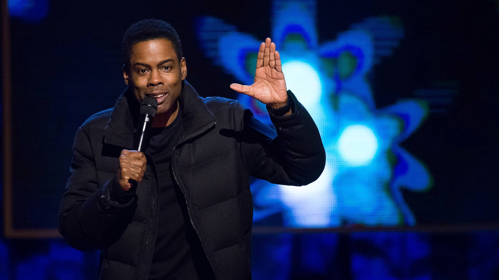 Chris Rock During A Live Stand-up Performance Background
