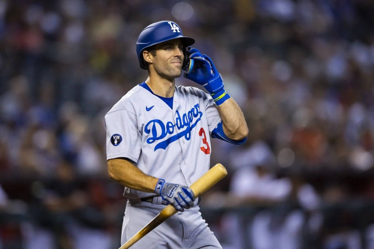 Chris Taylor During A Baseball Match