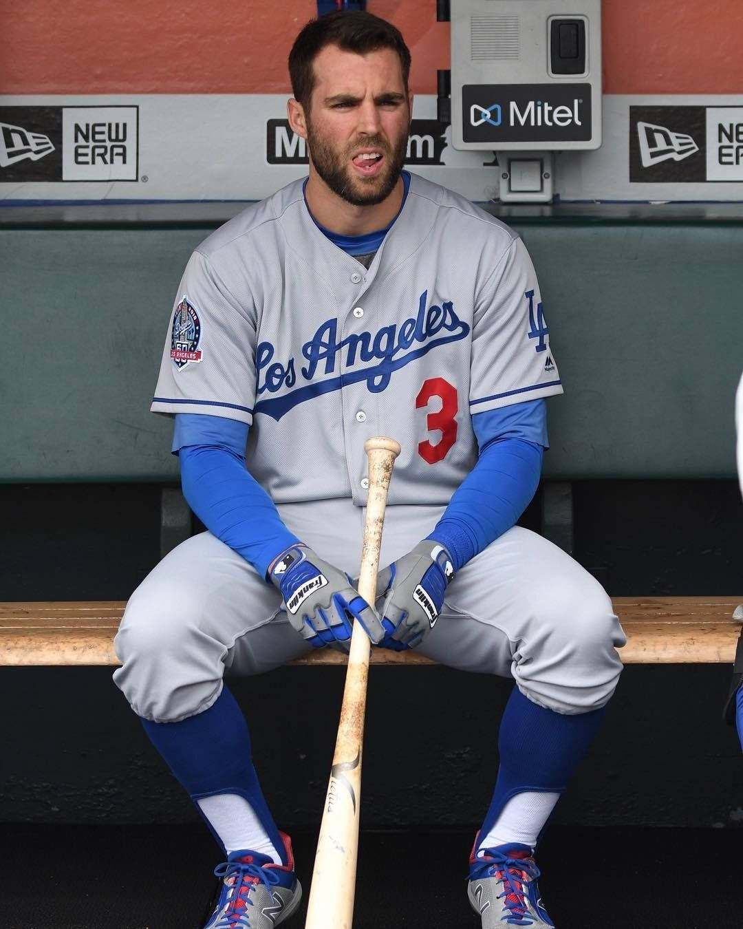 Chris Taylor Sitting On Bench