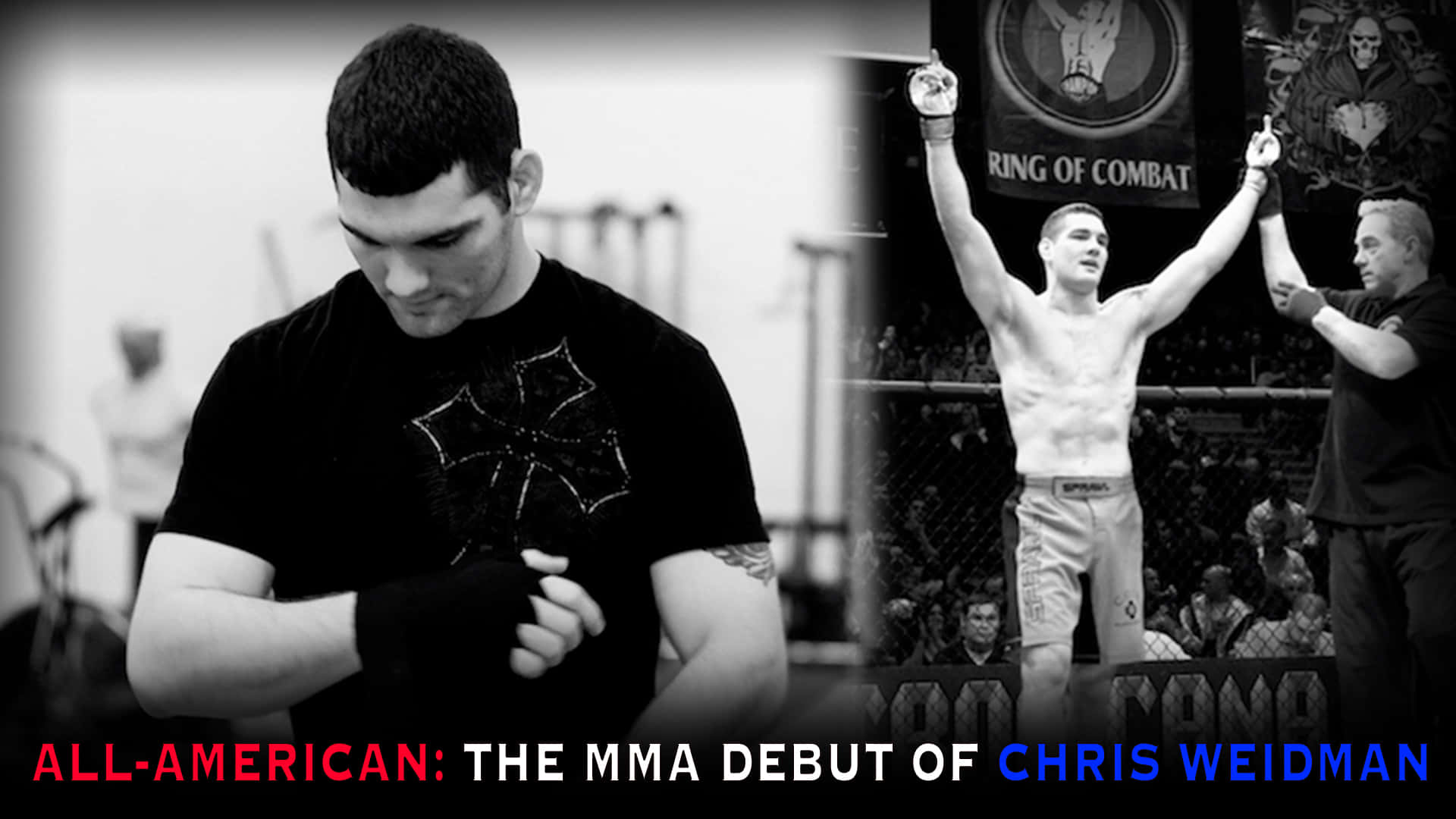 Chris Weidman Raising Arms Background