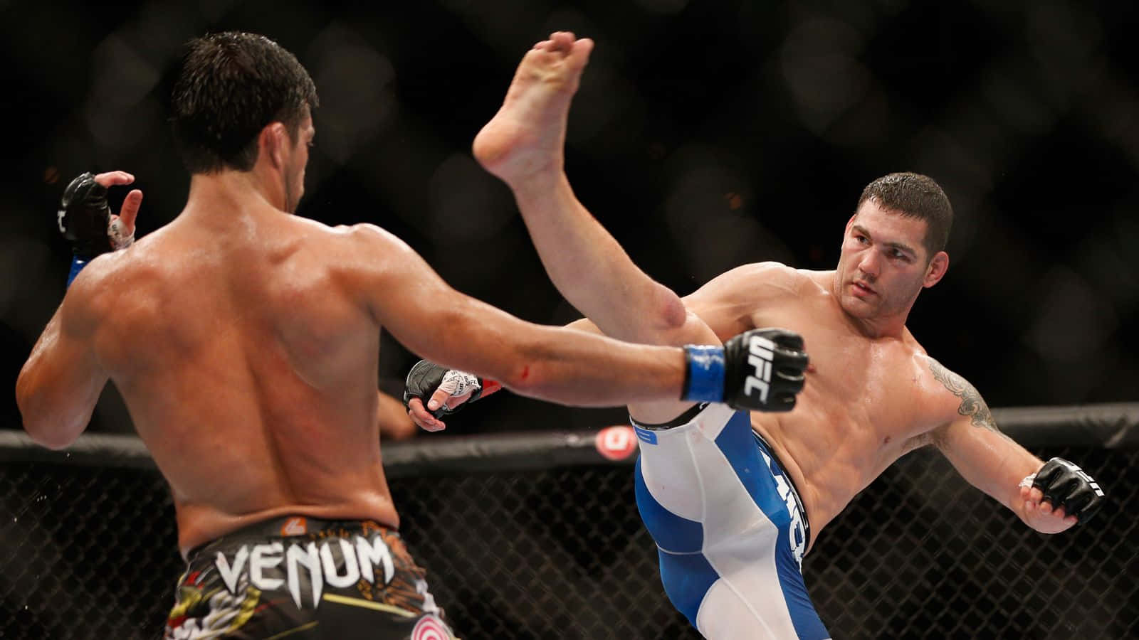 Chris Weidman Throwing Kick Background