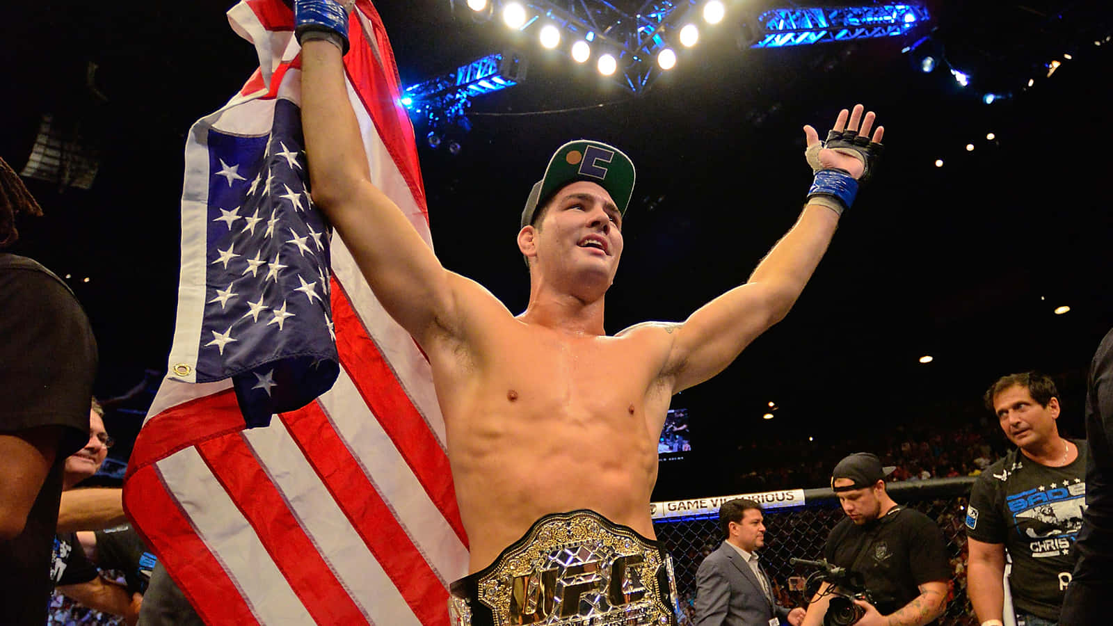 Chris Weidman Usa Flag Background