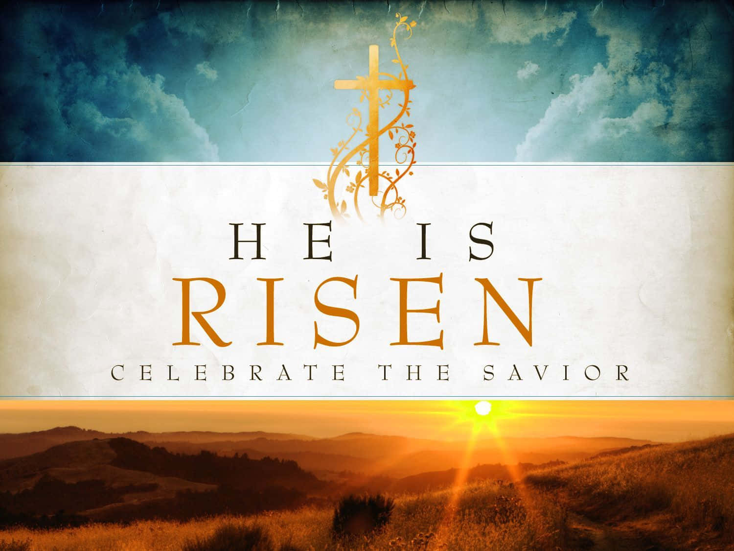Christ Is Risen Celebrate The Savior Poster Background