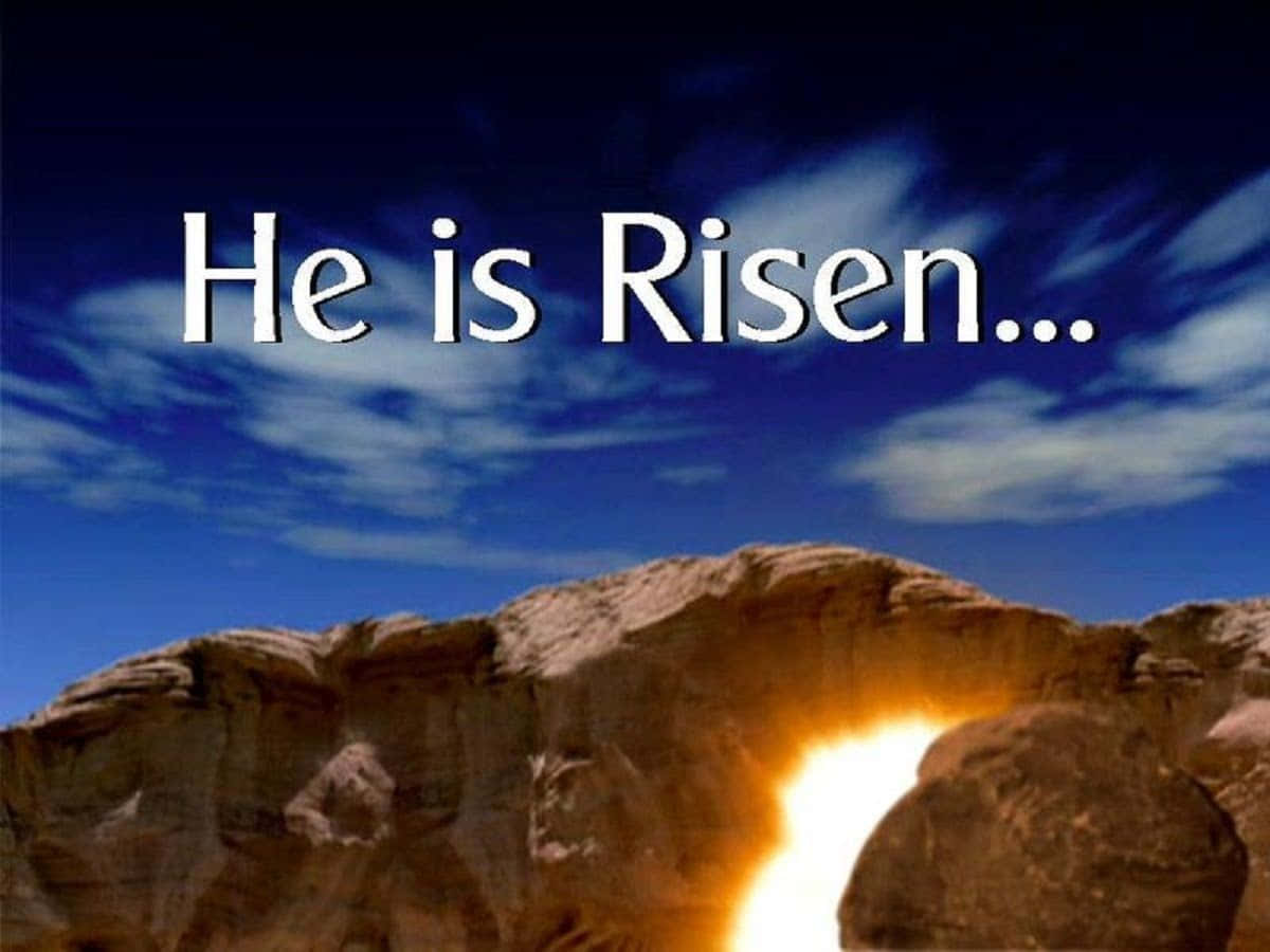 Christ Is Risen Empty Tomb Israel Background