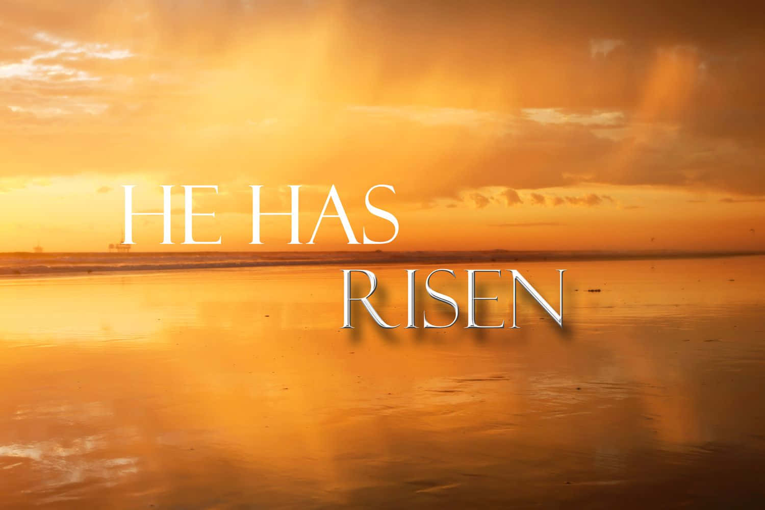Christ Is Risen - Rejoice For The Resurrection Of Jesus Wallpaper Background