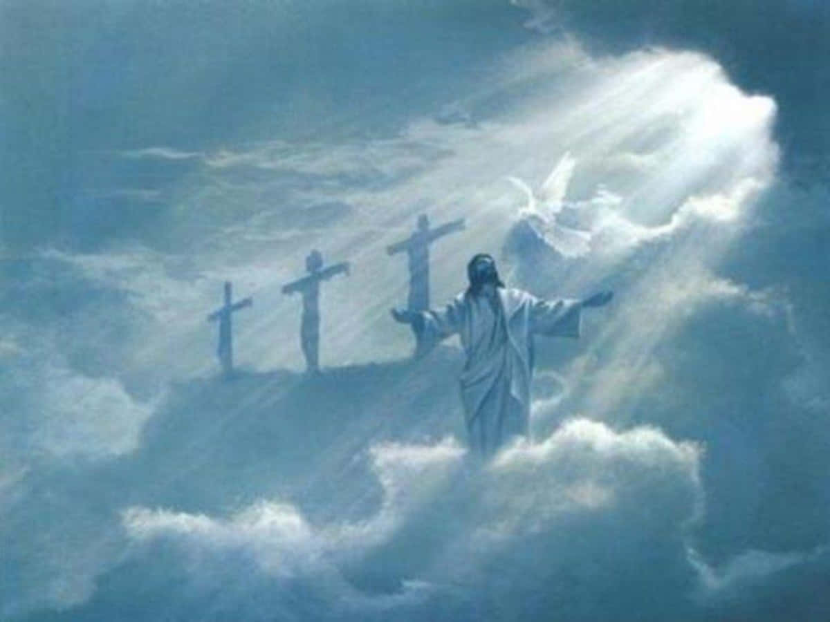 Christ Is Risen So That We May Be Victorious Background
