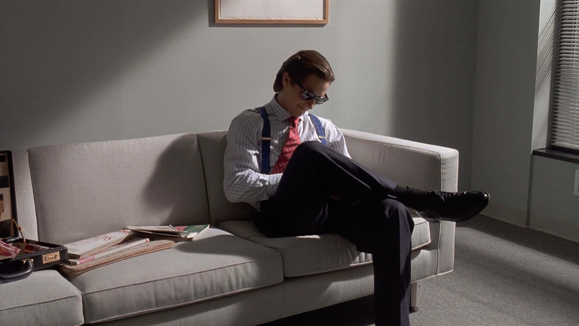 Christian Bale In American Psycho Background