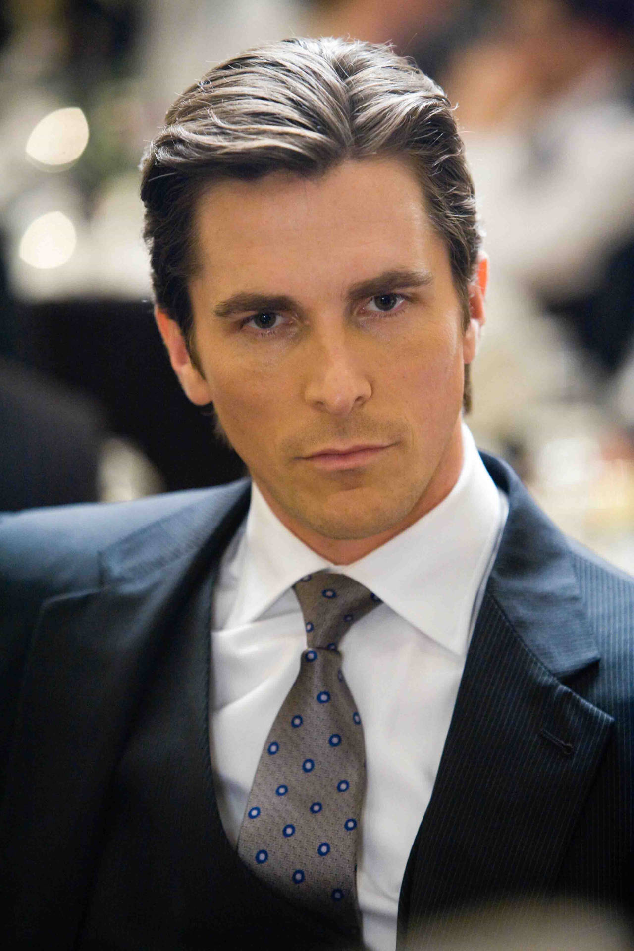 Christian Bale In Suit Background