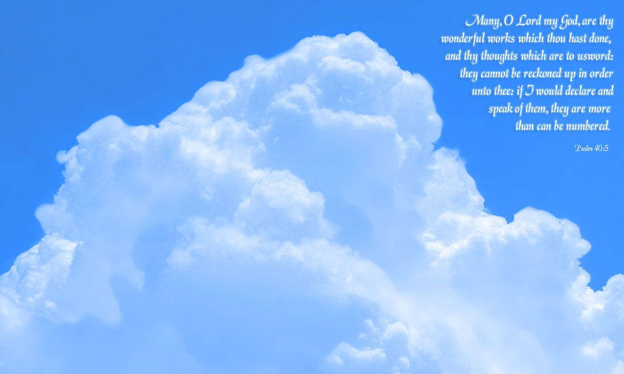 Christian Bible Verse With Clouds