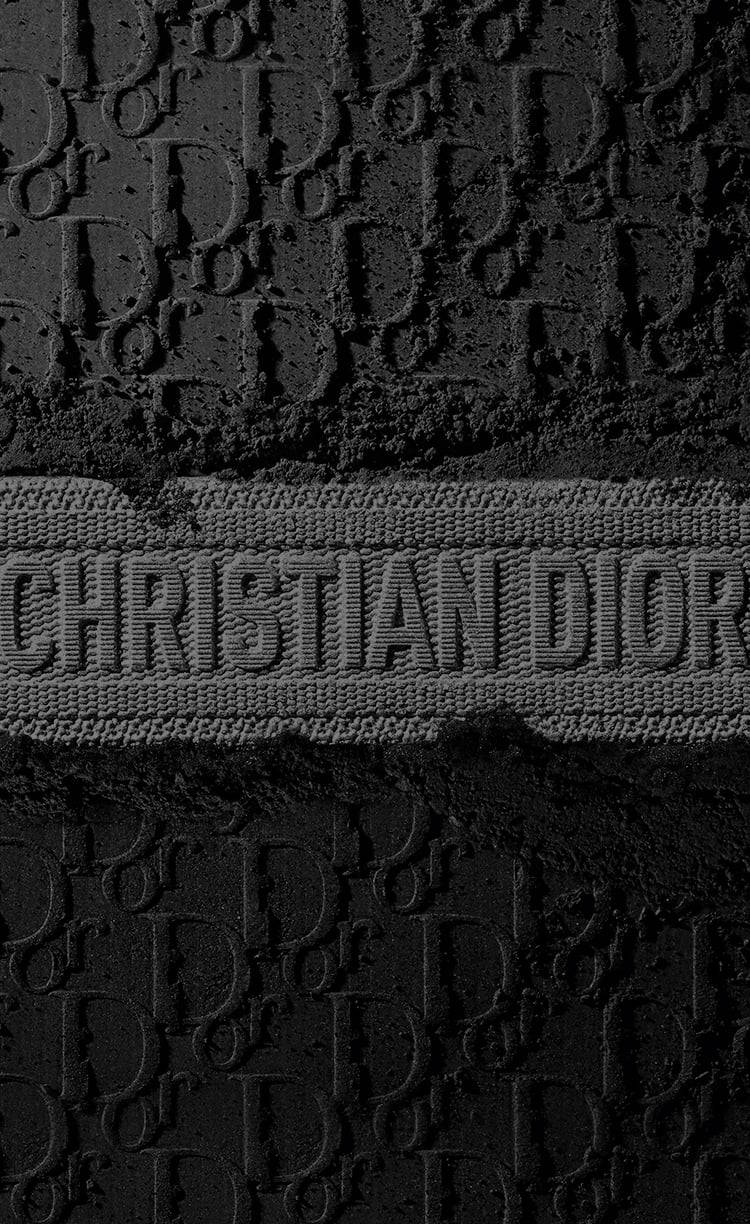 Christian Dior Black Designer Logo Background