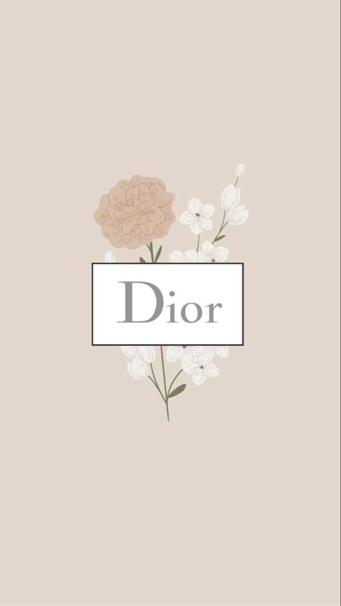 Christian Dior Floral Logo Design Background