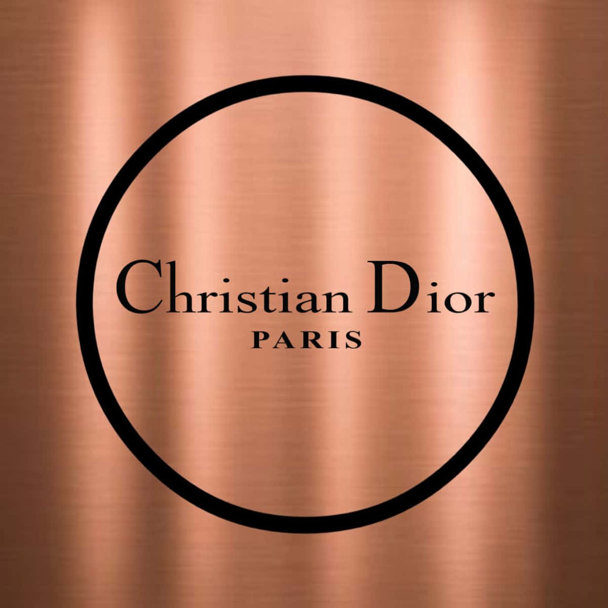 Christian Dior Logo Copper Background Background