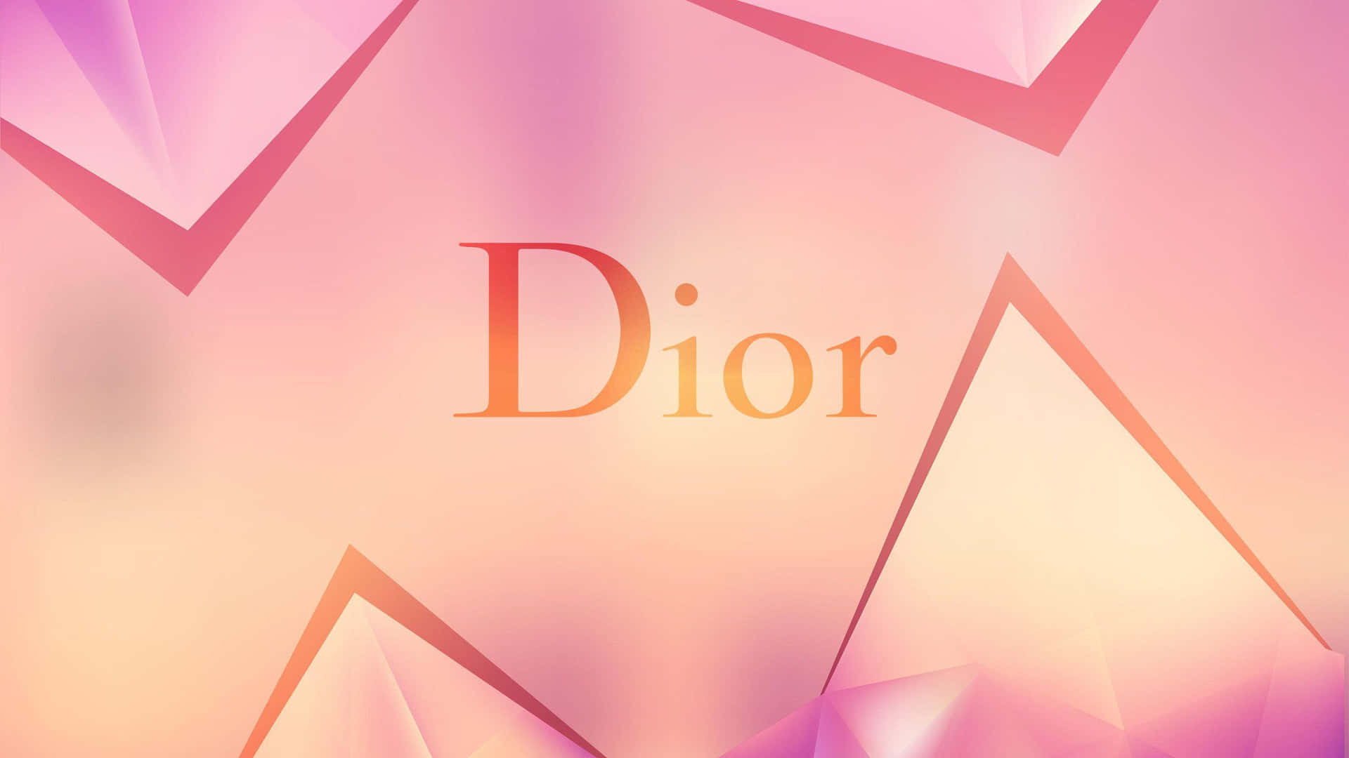 Christian Dior Logo Pink Background Background