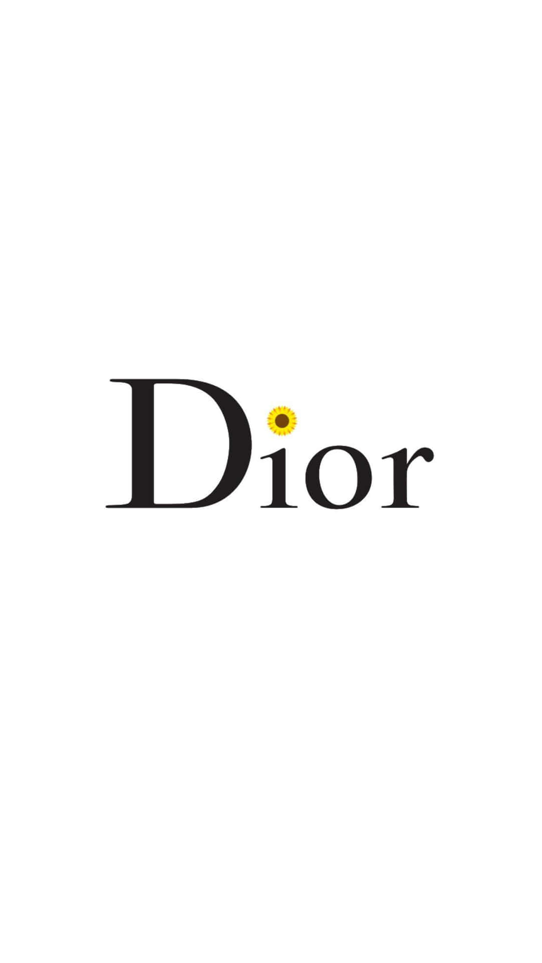 Christian Dior Logowith Flower Accent Background