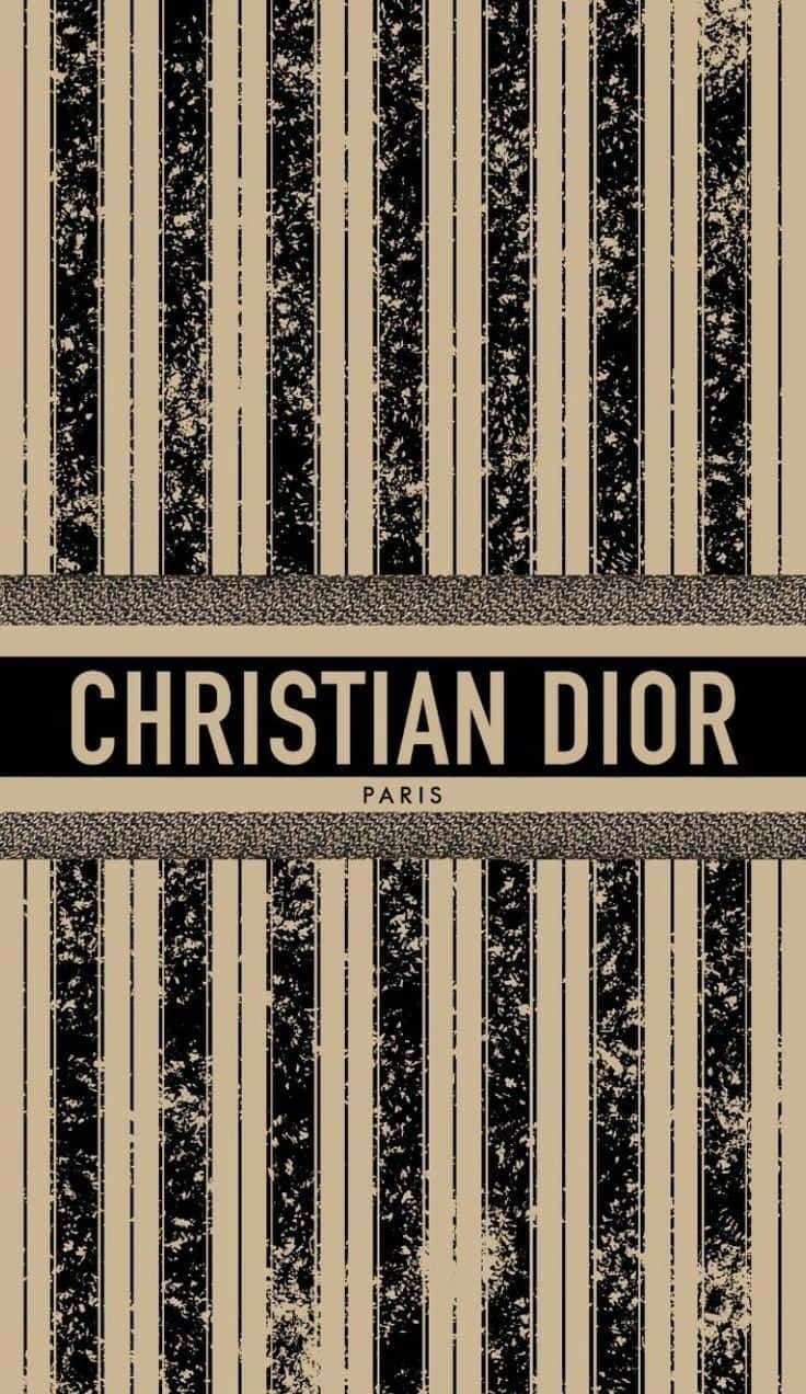 Christian Dior Striped Logo Design Background