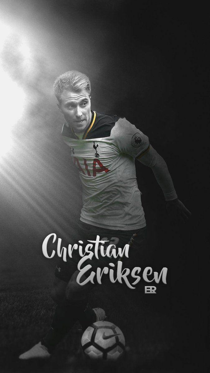 Christian Eriksen In Black And White Background