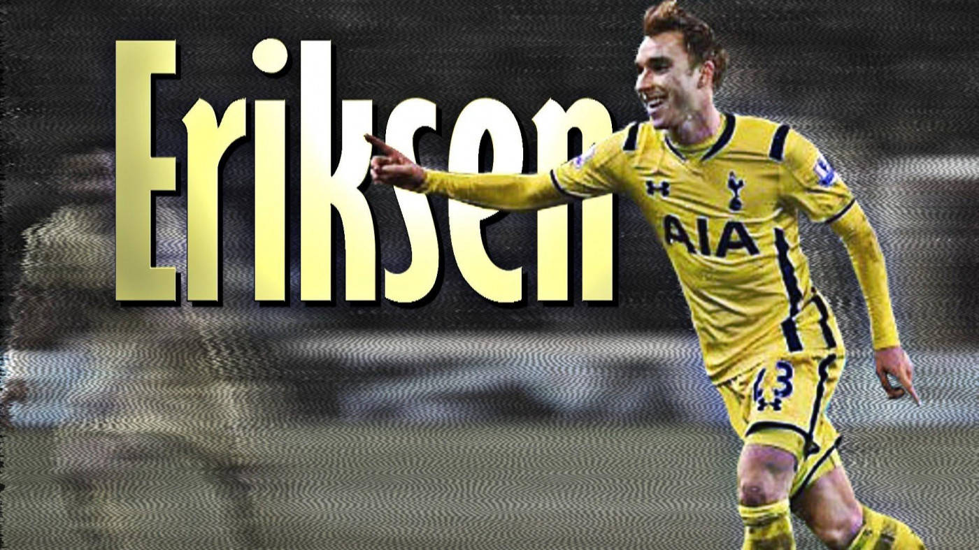 Christian Eriksen In Yellow Jersey Background