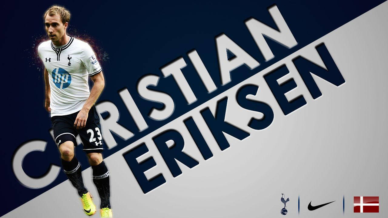 Christian Eriksen Running With His Name Behind Him