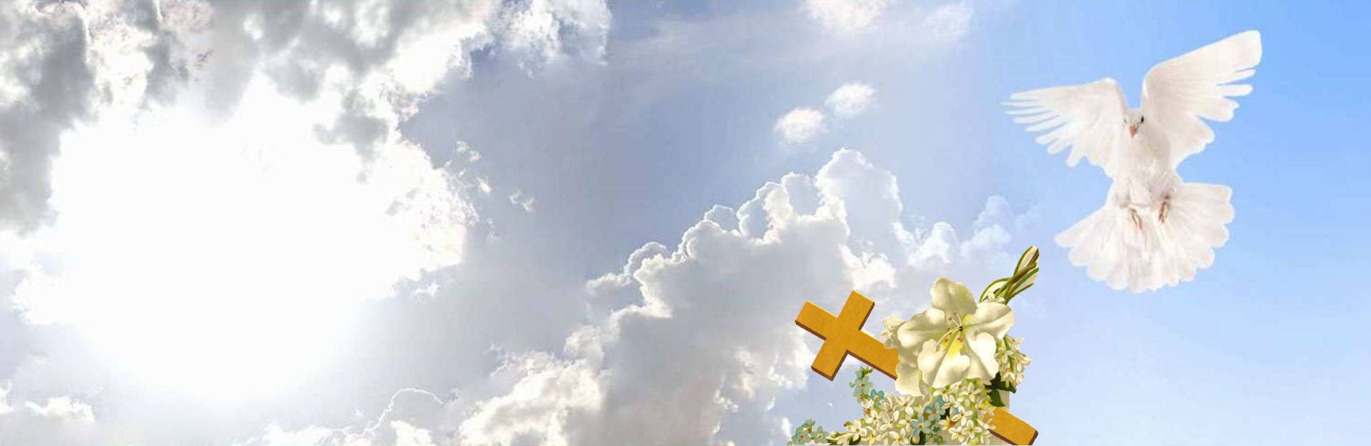 Christian Funeral Clouds Background
