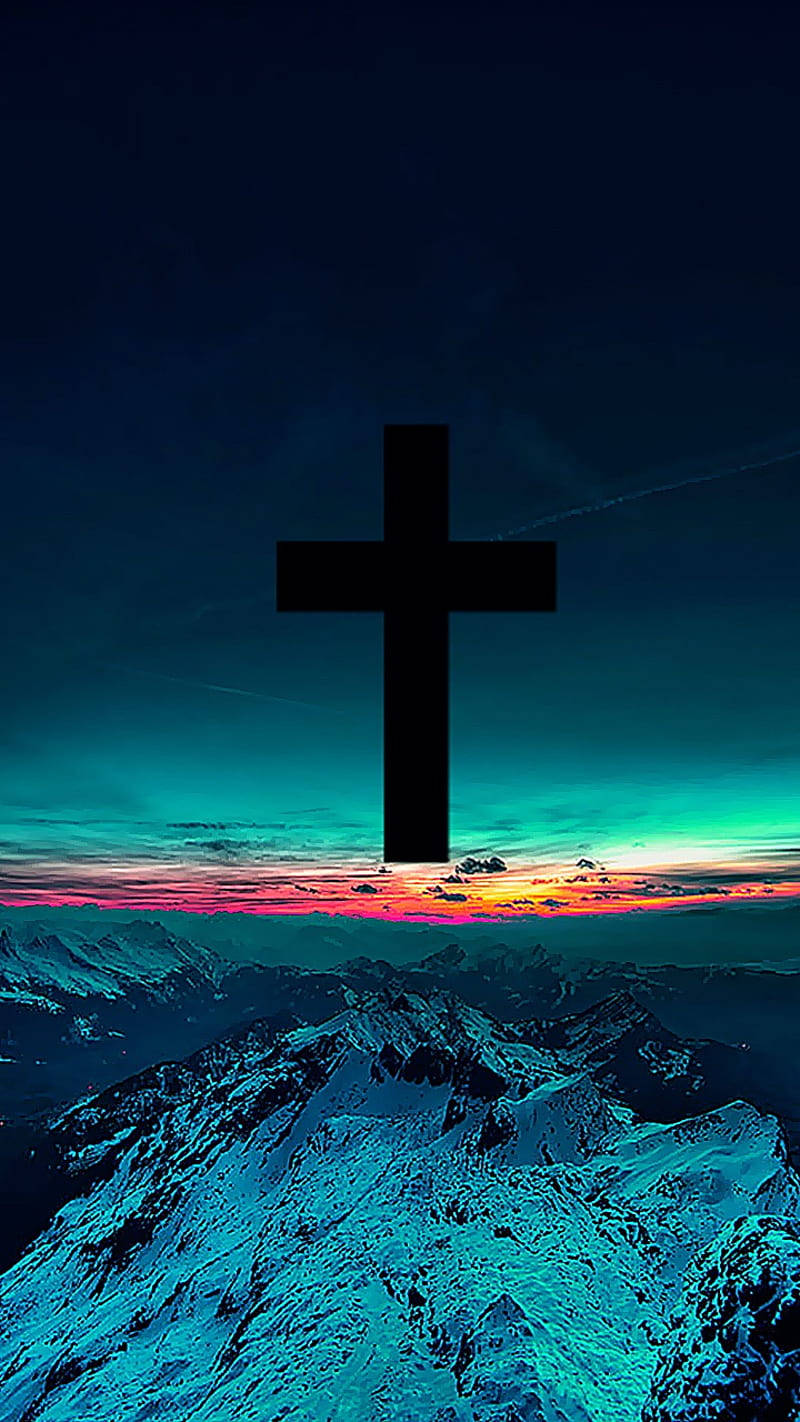 Christian Iphone Black Cross Background