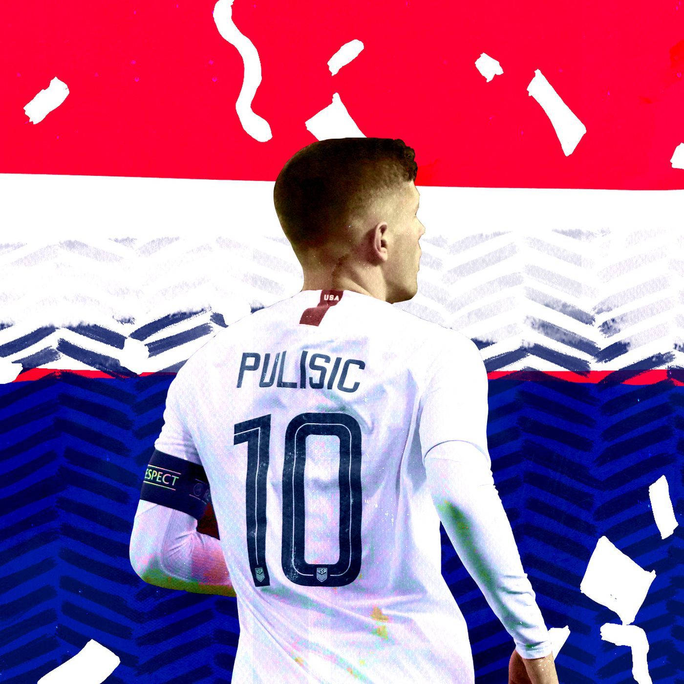 Christian Pulisic Red White Blue