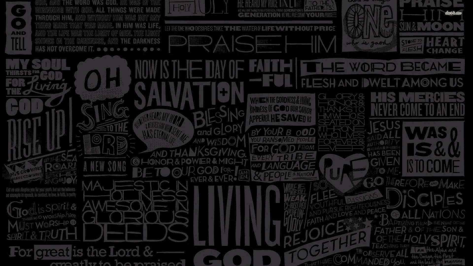 Christian Words Typography