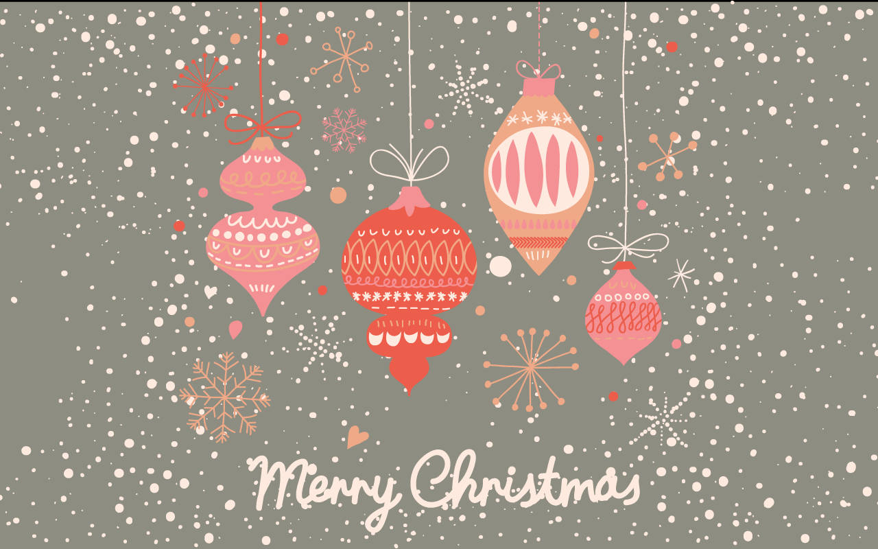 Christmas Aesthetic Desktop Colorful Decors Background