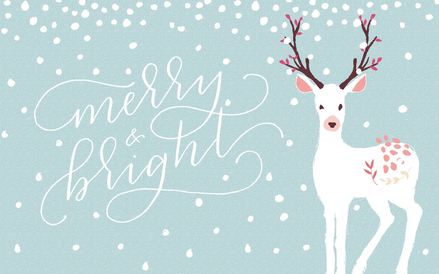 Christmas Aesthetic Desktop White Deer