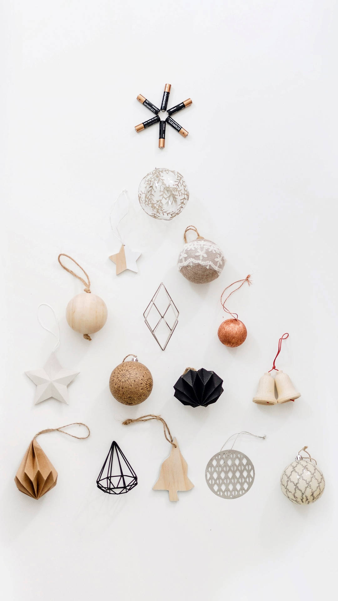 Christmas Aesthetic Ornaments Background
