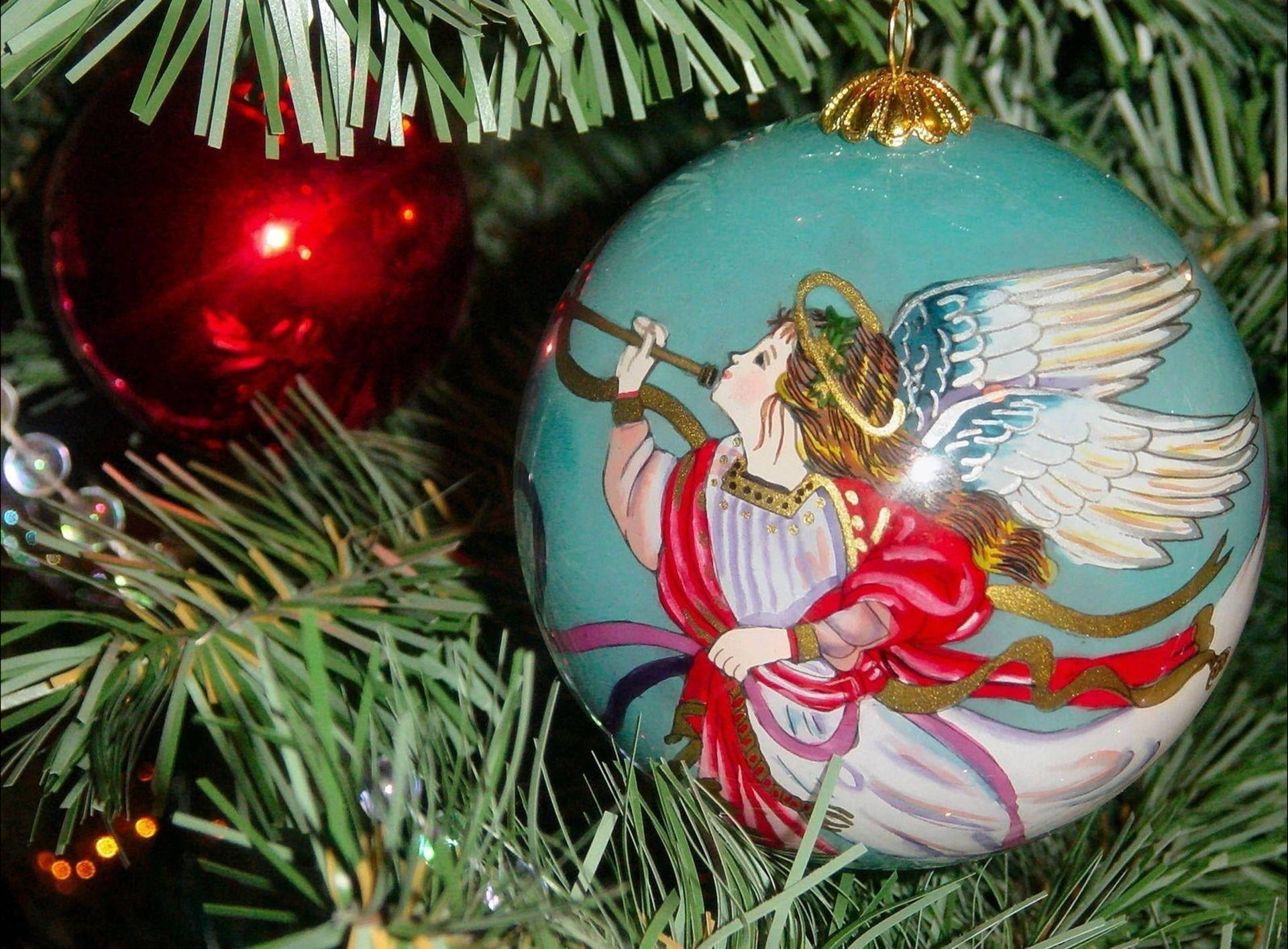 Christmas Angel Bauble Graphic