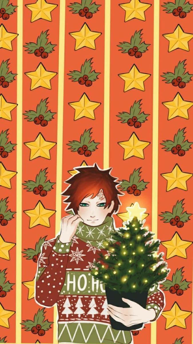 Christmas Anime Boys Gaara Background