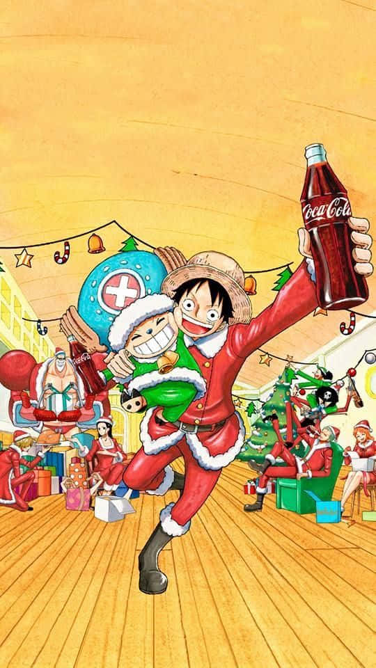 Christmas Anime Boys One Piece Background