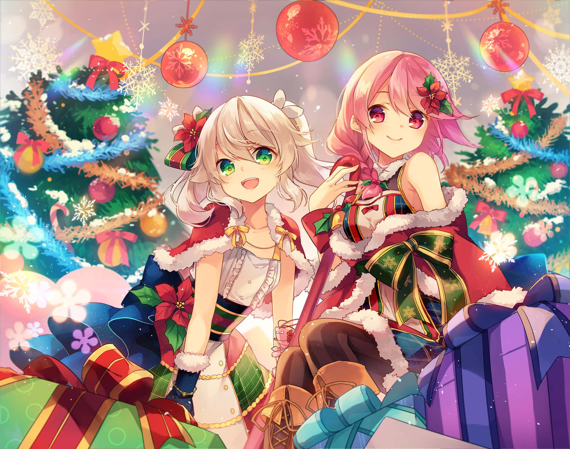 Christmas Anime Pfp Moe Girls Background