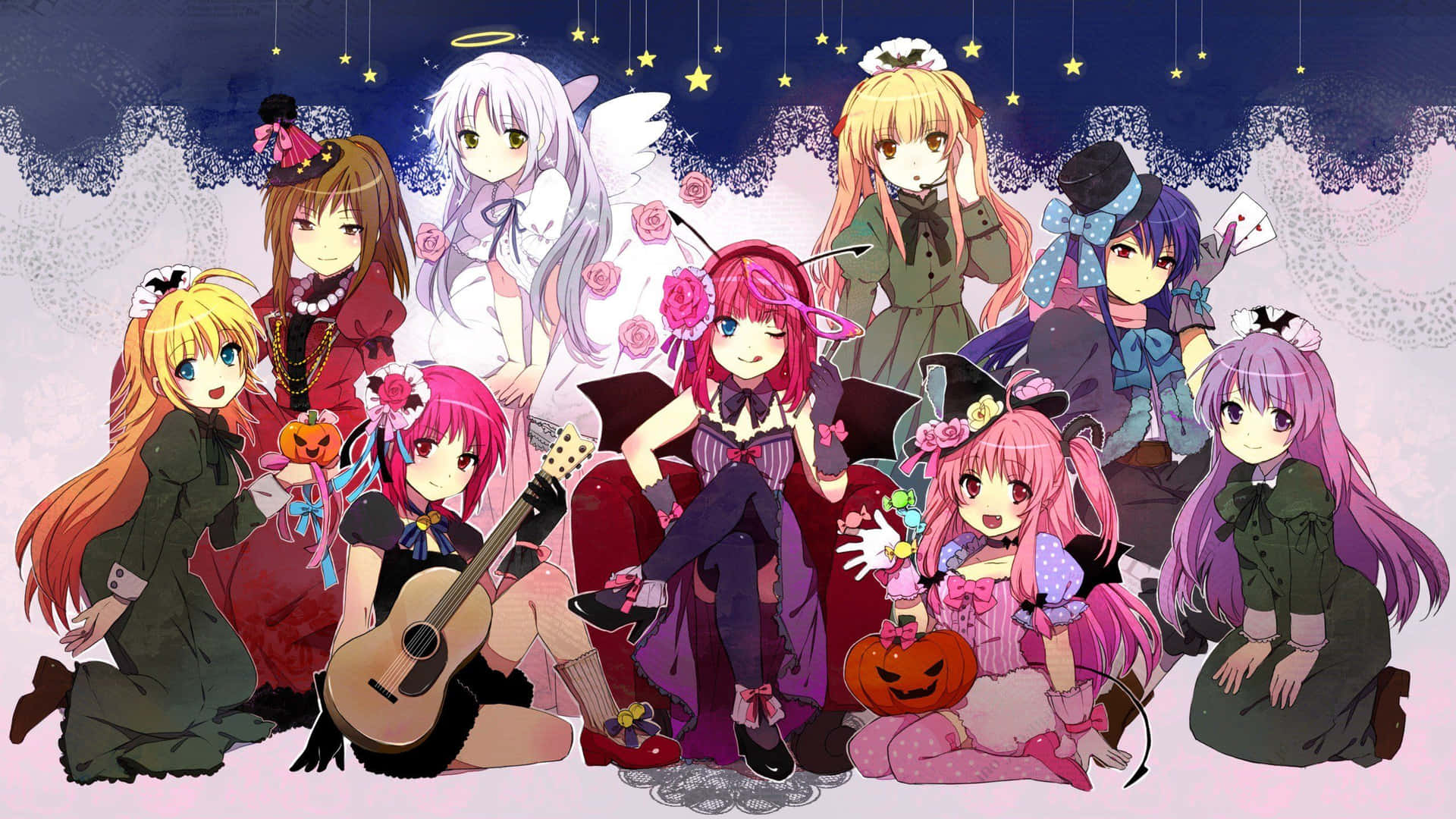 Christmas Anime Pfp Of Angel Beats Cast