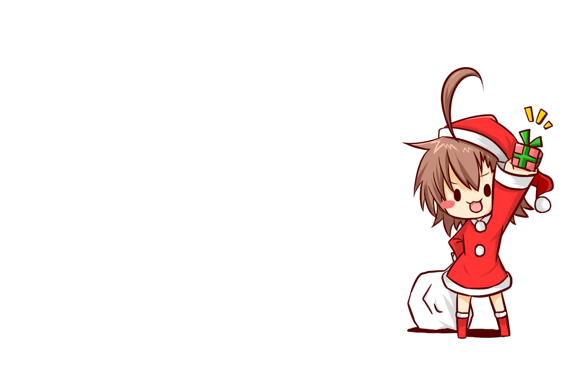 Christmas Anime Pfp Of Chibi Girl Background
