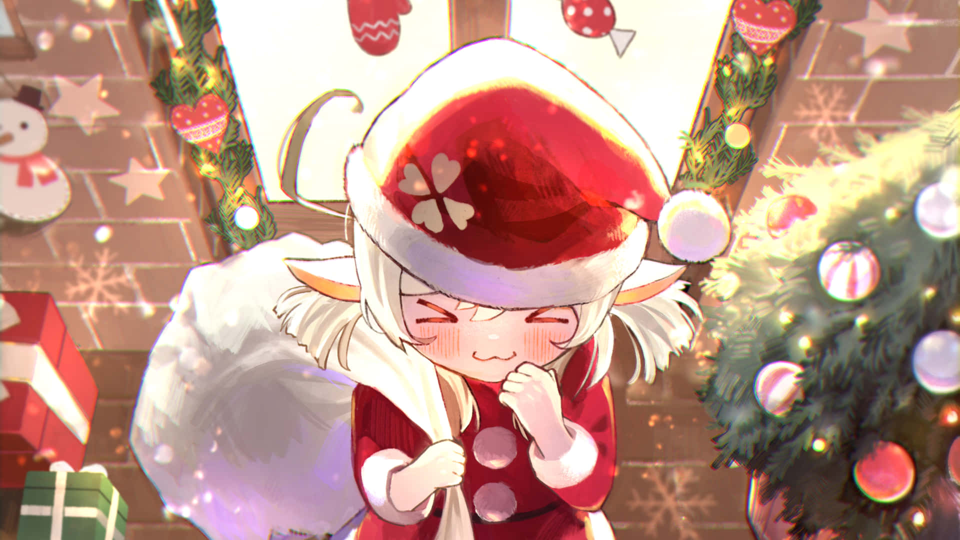 Christmas Anime Pfp Of Chuckling Chibi