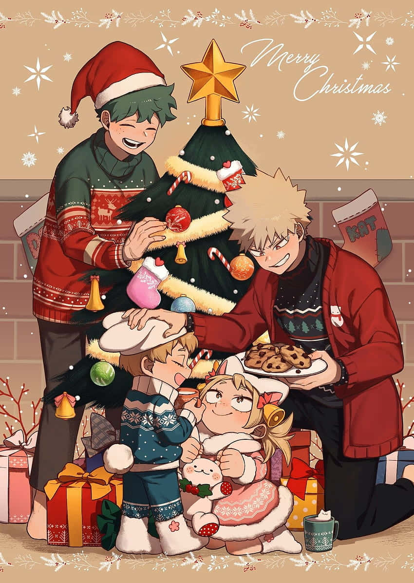 Christmas Anime Pfp Of Midoriya And Bakugou